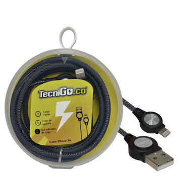 Cable lightning iPhone 3A carga rápida — Tecnigo