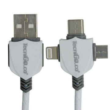 Cable tres puntas carga rápida — Tecnigo