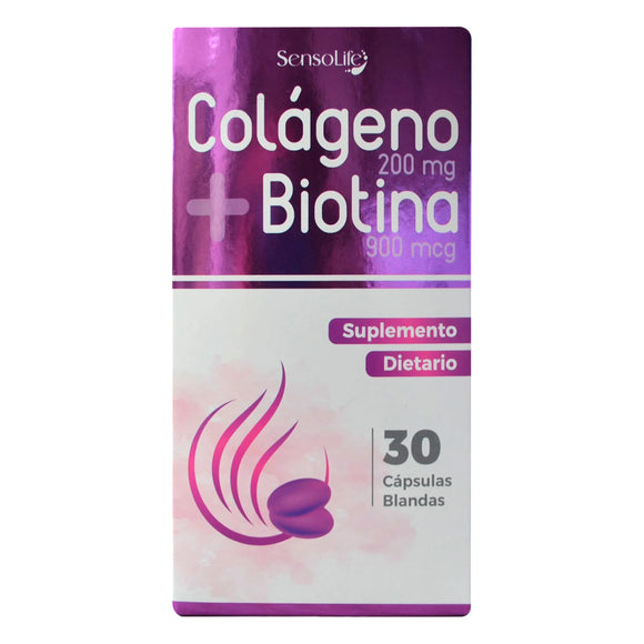 Colágeno 200 mg + Biotina 900 mcg 30 cápsulas — Dharma