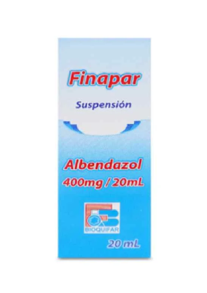 Finapar Suspensión 400mg 20ml Albendazol — Bioquifar Pharmaceutica S.A.