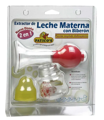 EXTRACTOR LECHE MANUAL + BIBERON  PATICOS
