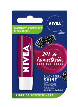 PROTECTOR LABIAL NIVEA LIP CARE BLACKBERRY MORA