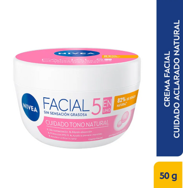 CREMA NIVEA CUIDADO FACIAL ACLARADO NATURAL 50 ML - (EXH)