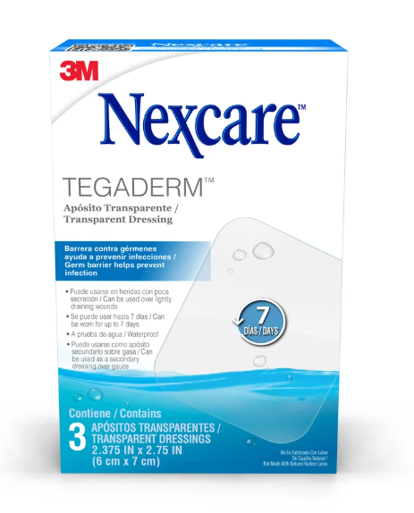 APOSITO TRANSPARENTE TEGADERM 3 UNIDADES