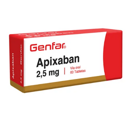 APIXABAN 2.5 MG 60 TABLETAS GF