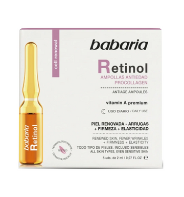 RETINOL EN AMPOLLA BABARIA 2 ML 5 UNIDADES