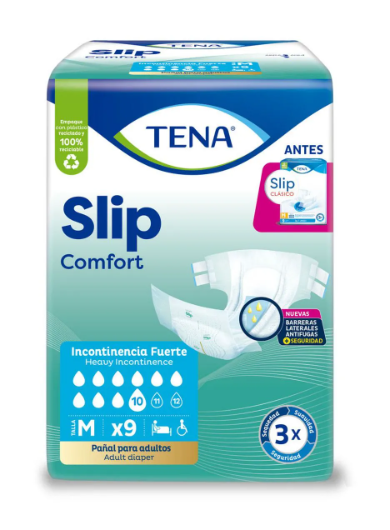 PANAL TENA COMFORT (CLASICO) TALLA M 9 UNIDADES - Uno A Droguerias