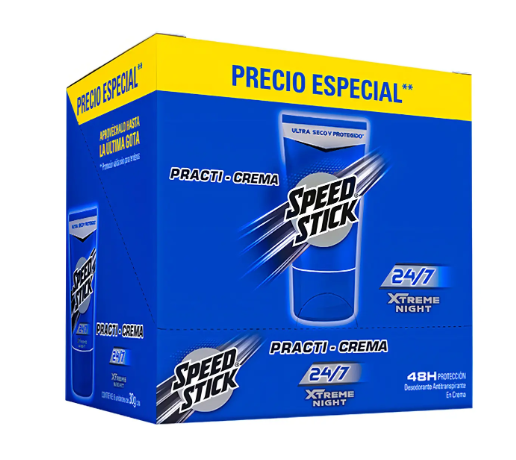 (F) DESODORANTE SPEED STICK CREMA XTREME NIGHT 6 UNIDADES 30 GR - 1 UNIDADES - Uno A Droguerias