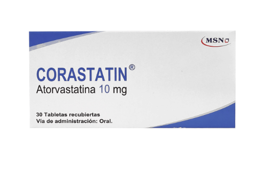 Corastatin atorvastatina 10 mg 30 tabletas — MSN Laboratories