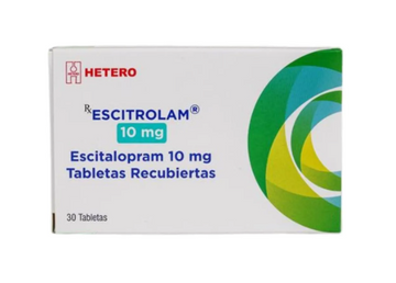 Escitalopram 10mg 30 tabletas (Escitrolam) — Hetero