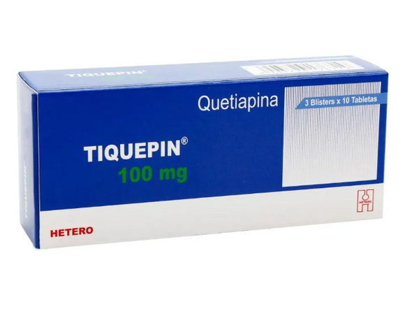 TIQUEPIN (QUETIAPINA) 100 MG 30 TABLETAS HT
