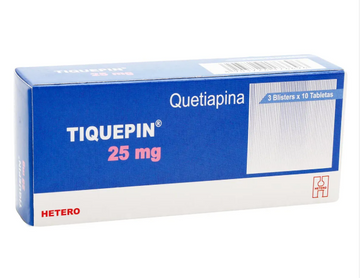 Tiquepin quetiapina 25 mg 30 tabletas — Hetero