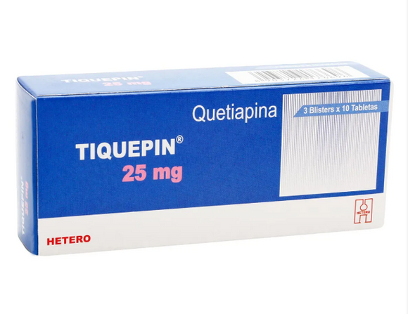 TIQUEPIN (QUETIAPINA) 25 MG 30 TABLETAS HT
