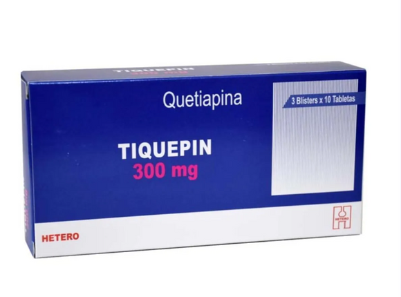 Tiquepin Quetiapina 300 mg 30 Tabletas - Droguerías Uno A