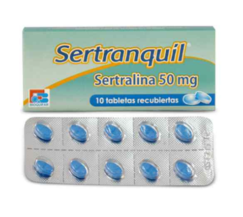 Sertranquil 50 mg (sertralina) 10 Tabletas Bioquifar