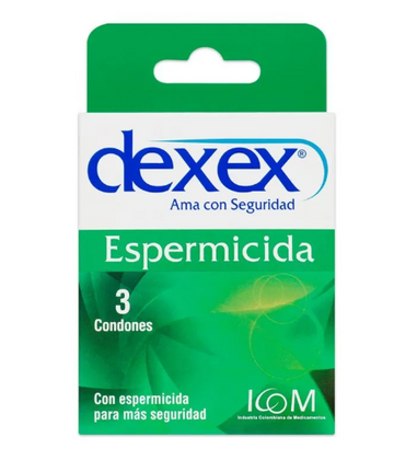 Preservativo Dexex Espermicida 3 unidades - Uno A Droguerias