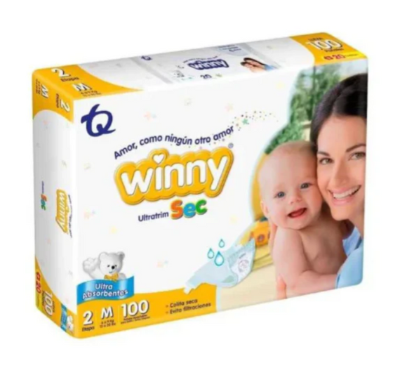 Pañal Winny Ultratrim Sec Etapa 2 100 unidades