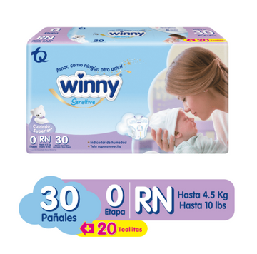 Pañal Winny Sensitive Gold Etapa 0 30 Unidades - Uno A Droguerias