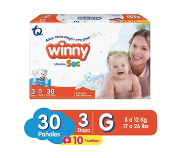 Pañal Winny Ultratrim Sec Etapa 3 30 unidades