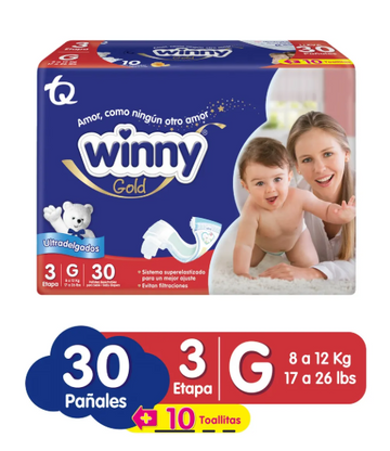 Pañal Winny Gold Etapa 3 30 Unidades