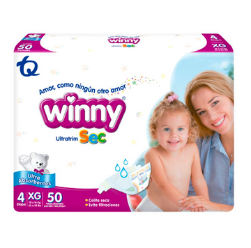 Pañal Winny Ultratrim Sec Etapa 4 50 Unidades