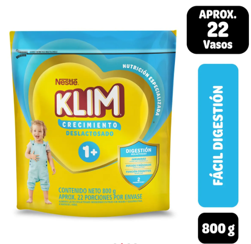Klim 1+ Deslactosada bolsa 800 g