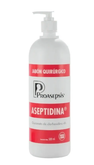 Aseptidina Jabón Quirúrgico Clorhexidina 500 ml