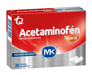Acetaminofén Forte 30 Tabletas — MK