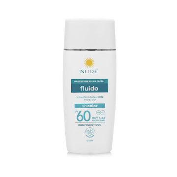Protector Solar Nude Facial Fluido con Color SPF60 50 ml Prebel