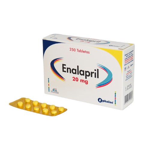 Enalapril maleato 20 mg 250 tabletas — Anglopharma