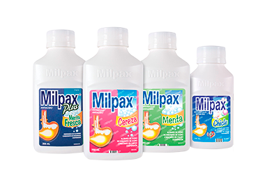 Milpax suspensión cereza alginato y bicarbonato 360 ml — Farma de Colombia