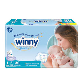 Pañal Winny Sensitive Gold Etapa 1 30 unidades — Tecnoquímicas