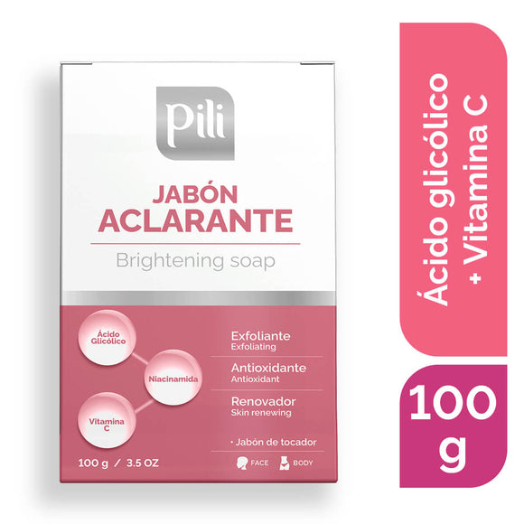 Jabón aclarante Pili ácido glicólico 100 gr — Laboratorio San Jorge