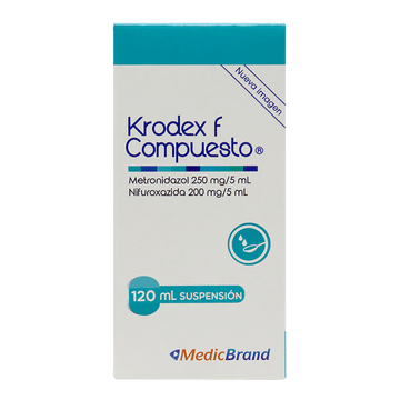 Krodex F Compuesto Metronidazol Nifuroxazida suspensión 120 ml — Coaspharma