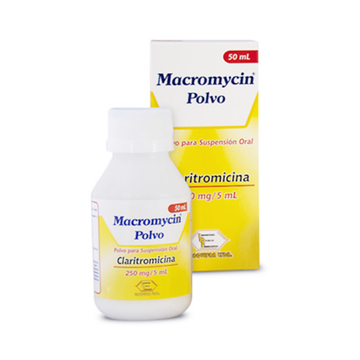 Macromycin claritromicina 250mg/5ml suspensión oral 50ml — Labquifar