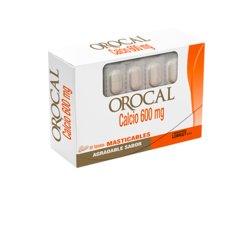 Orocal Normal carbonato de calcio 1500mg 30 tabletas masticables — Laproff