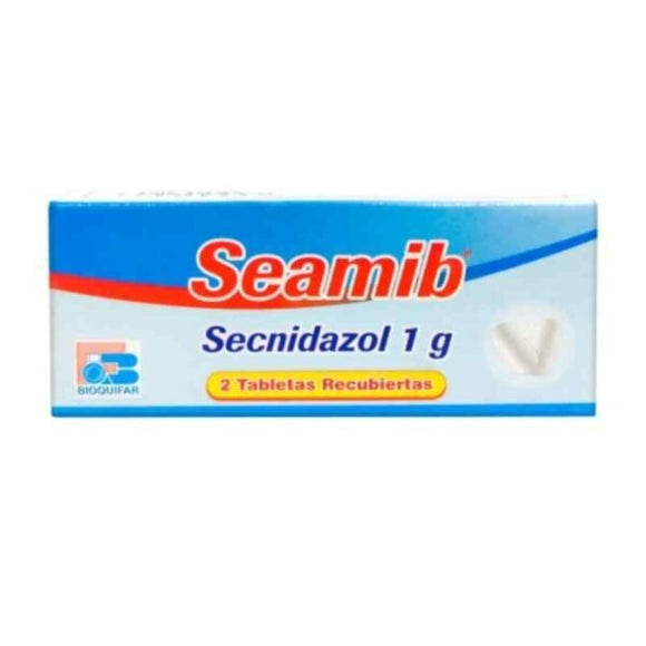 Seamib 1g (secnidazol) 2 tabletas — Bioquifar Pharmaceutica