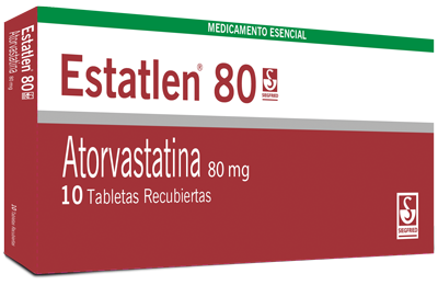 Estatlen 80mg Atorvastatina 10 tabletas — Siegfried