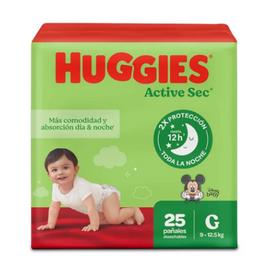 Pañales Huggies Active Sec Etapa 3 G x 25 Uds