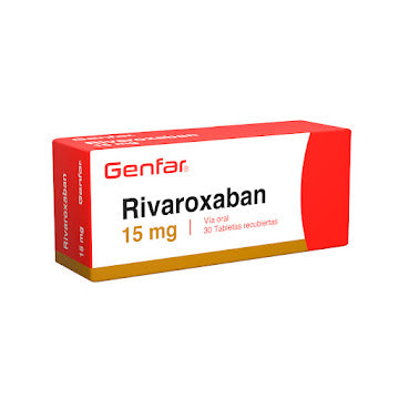 Rivaroxaban 15 mg Genfar 30 Tabletas Recubiertas