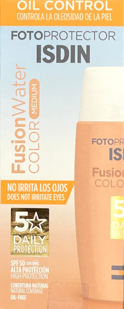 FOTOPROTECTOR ISDIN OIL CONTROL FUSION WATER MEDIUM COLOR SPF 50+ 50ML