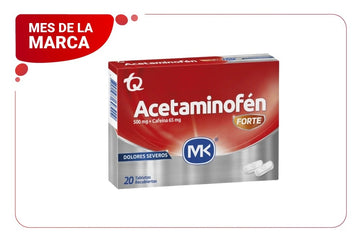 Acetaminofén 500mg + Cafeína 65mg 20 Tabletas — MK