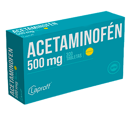 Acetaminofen 500 mg 300 Tabletas Laproff — frasco 300 tabletas