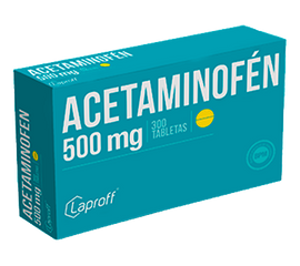 Acetaminofen 500 mg 300 Tabletas Laproff — frasco 300 tabletas