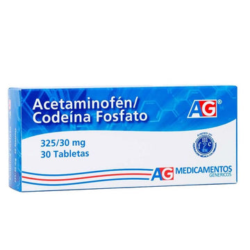 Acetaminofen + Codeina 325/30 mg 30 Tabletas Ameritalia — caja