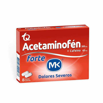 Acetaminofen Forte 8 Tabletas mk — caja TecnoQuimicas