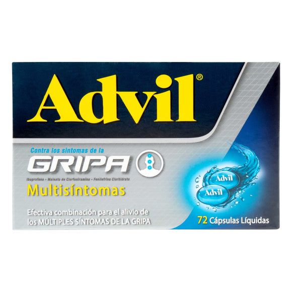 Advil Gripa Ibuprofeno Clorfeniramina Fenilefrina 72 cápsulas — Haleon