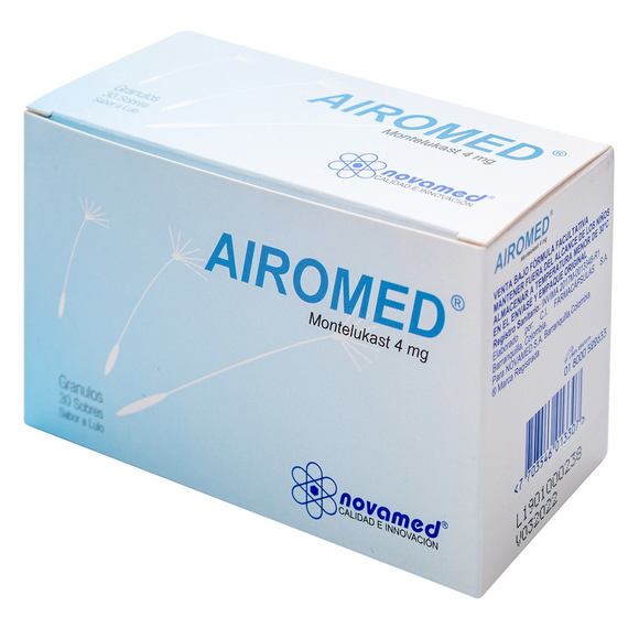 Airomed 4mg Montelukast granulado oral 30 sobres — Novamed