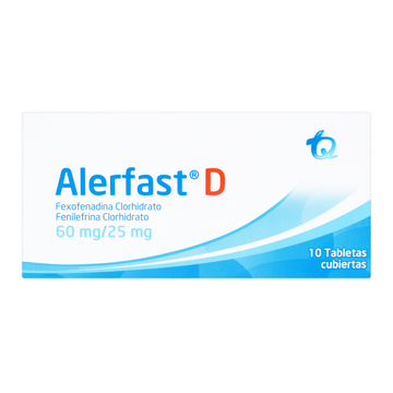 Alerfast D 60mg/25mg 10 tabletas recubiertas — Tecnoquímicas