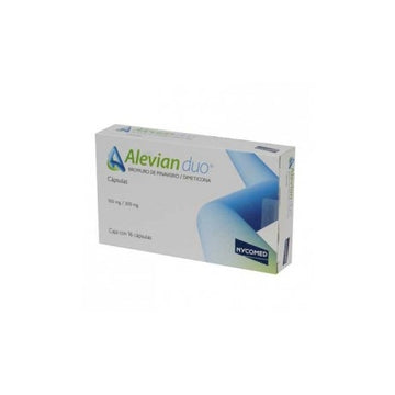 Alevian Duo bromuro de pinaverio + dimeticona 100/300mg 16 cápsulas — Tecnofarma